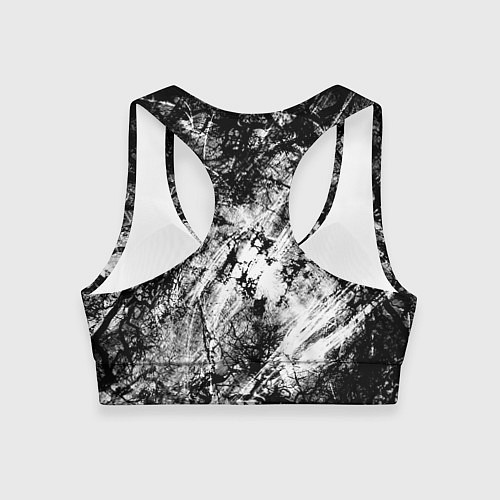 Женский спортивный топ Зимний лес узоры / 3D-принт – фото 2