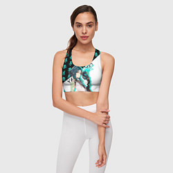 Топик спортивный женский Сяо иероглифы - Геншин Импакт, цвет: 3D-принт — фото 2