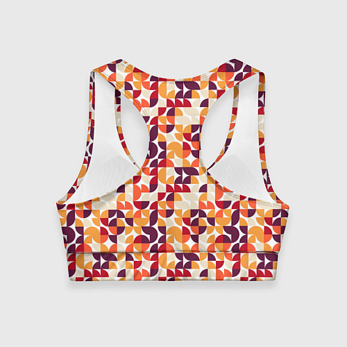 Женский спортивный топ Паттерн в стиле баухаус / 3D-принт – фото 2
