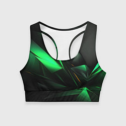 Женский спортивный топ Зеленая геометрическая абстракция