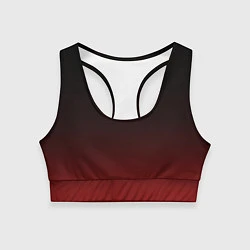 Топик спортивный женский Градиент от тёмного до тёмно красного, цвет: 3D-принт