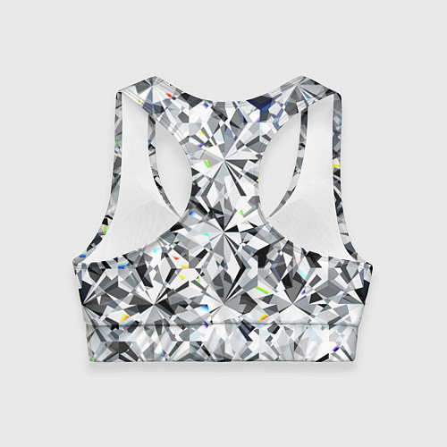 Женский спортивный топ Магия бриллиантового мерцания / 3D-принт – фото 2
