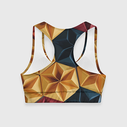 Женский спортивный топ Ромбовое вдохновение / 3D-принт – фото 2