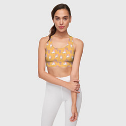 Топик спортивный женский Единорог цветная грива, цвет: 3D-принт — фото 2