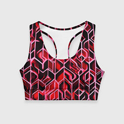 Женский спортивный топ Красный узор