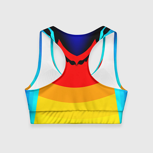 Женский спортивный топ Цветные фигуры / 3D-принт – фото 2