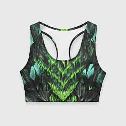 Топик спортивный женский Green slime, цвет: 3D-принт