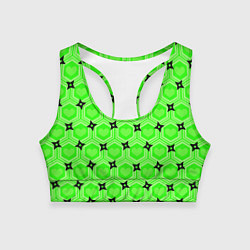 Топик спортивный женский Сердечки и сюрикены, цвет: 3D-принт