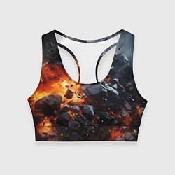 Женский спортивный топ Взрыв камней и плит
