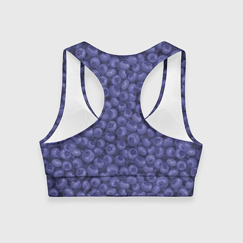 Женский спортивный топ Черника ягода / 3D-принт – фото 2