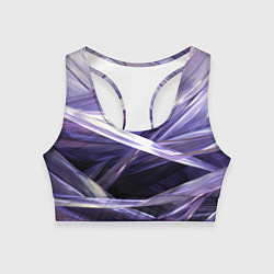 Топик спортивный женский Фиолетовые прозрачные полосы, цвет: 3D-принт