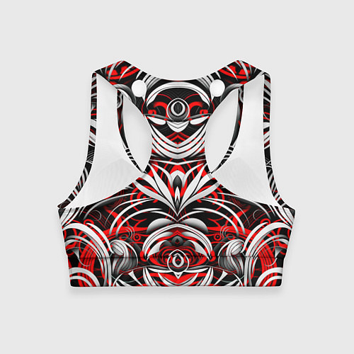 Женский спортивный топ Узоры паттерны / 3D-принт – фото 2
