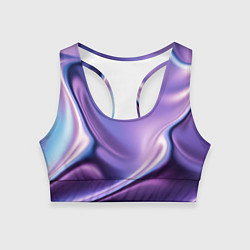 Топик спортивный женский Голография - изгибающийся металлический фиолетовый, цвет: 3D-принт