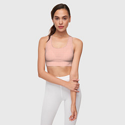 Топик спортивный женский Персиковый узоры, цвет: 3D-принт — фото 2