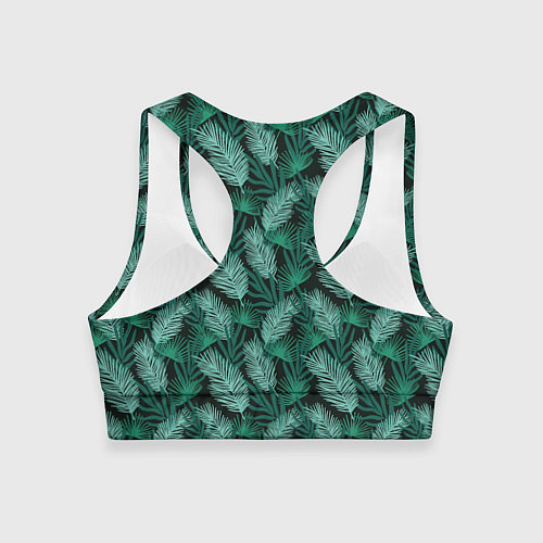 Женский спортивный топ Паттерн тропические листья / 3D-принт – фото 2