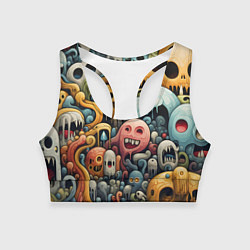 Женский спортивный топ Странная абстракция