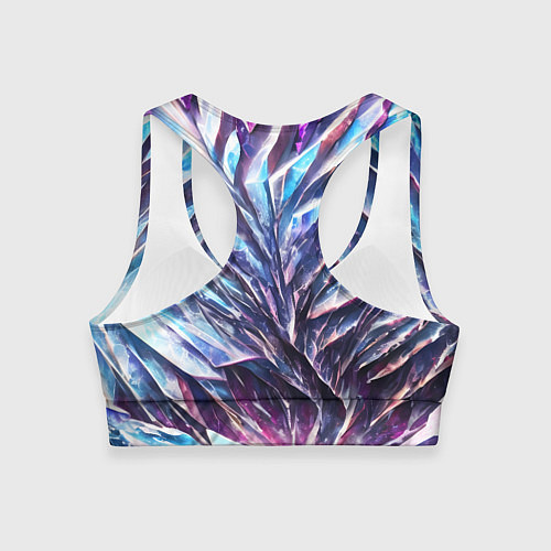 Женский спортивный топ Синий драгоценный камень / 3D-принт – фото 2