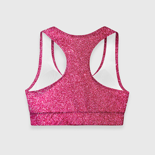 Женский спортивный топ Яркий розовый блеск / 3D-принт – фото 2