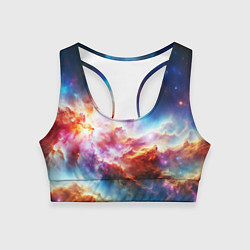 Топик спортивный женский The cosmic nebula, цвет: 3D-принт