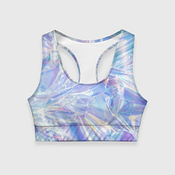 Женский спортивный топ Эффект голографии с пластиковой лентой