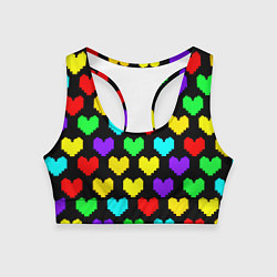 Женский спортивный топ Undertale heart pattern