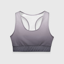 Топик спортивный женский Бледный серо-пурпурный градиент, цвет: 3D-принт