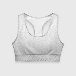Топик спортивный женский Серо-белый паттерн мелкая мозаика, цвет: 3D-принт