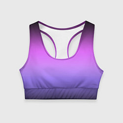 Топик спортивный женский Градиент чёрно-сиреневый, цвет: 3D-принт