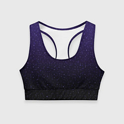 Топик спортивный женский Градиент ночной фиолетово-чёрный, цвет: 3D-принт