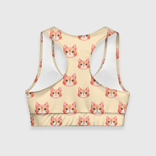 Женский спортивный топ Рыжие котята / 3D-принт – фото 2