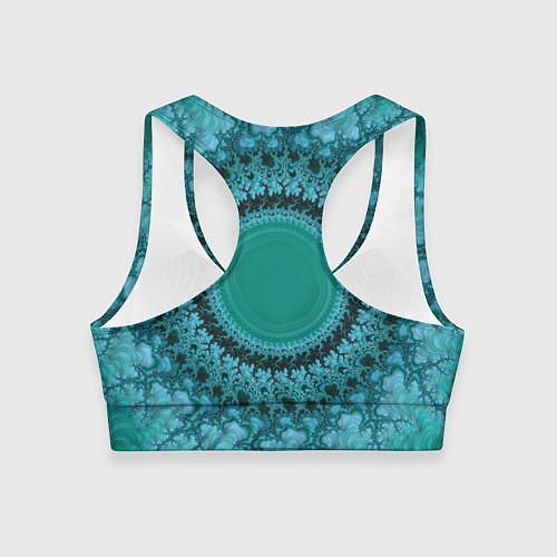 Женский спортивный топ Круговой фрактал / 3D-принт – фото 2
