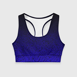 Топик спортивный женский Градиент фиолетово-синий с кляксами, цвет: 3D-принт