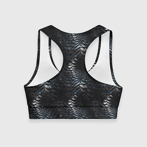 Женский спортивный топ Блестящая металлическая броня / 3D-принт – фото 2
