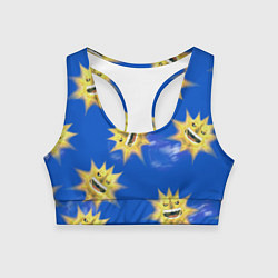 Топик спортивный женский Soul eater-солнце, цвет: 3D-принт