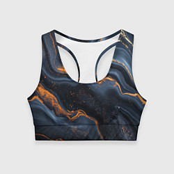 Топик спортивный женский Лакшери текстура с узорами, цвет: 3D-принт