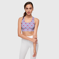 Топик спортивный женский Ягоды на сиреневом, цвет: 3D-принт — фото 2