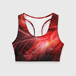 Топик спортивный женский Перья феникса - абстракция, цвет: 3D-принт