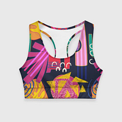 Топик спортивный женский Ширли мырли, цвет: 3D-принт