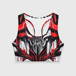 Женский спортивный топ Абстрактный красный череп