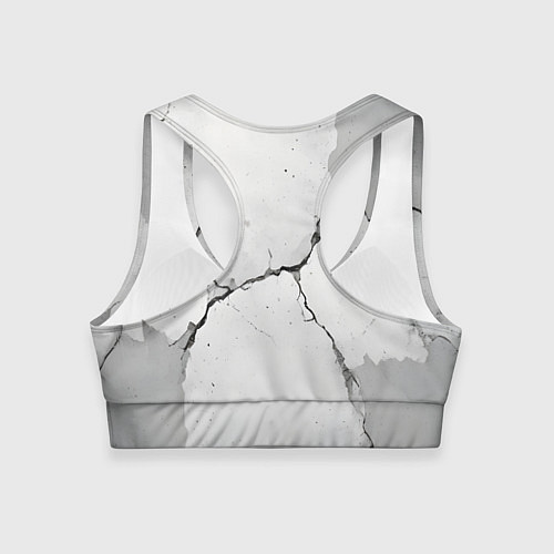 Женский спортивный топ Растрескавшийся бетон / 3D-принт – фото 2