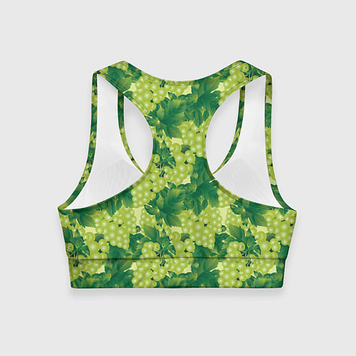 Женский спортивный топ Виноградный цветной паттерн / 3D-принт – фото 2