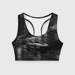 Женский спортивный топ Белый спорткар