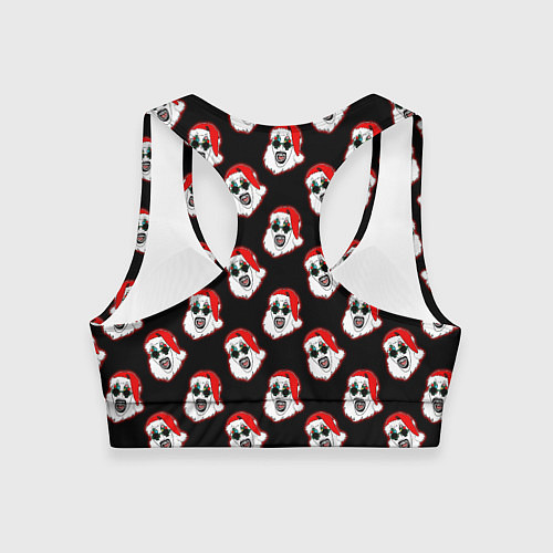 Женский спортивный топ Santa clown Art / 3D-принт – фото 2