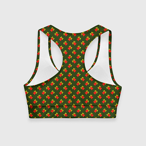 Женский спортивный топ Звонкие колокольчики / 3D-принт – фото 2