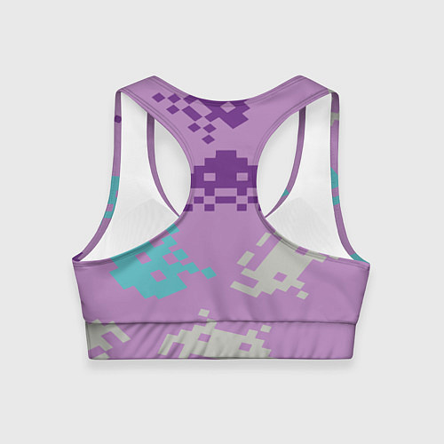 Женский спортивный топ Пиксели / 3D-принт – фото 2