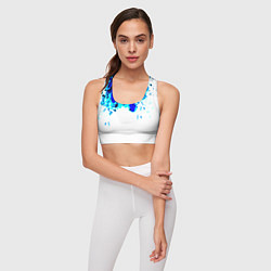 Топик спортивный женский Синяя кровь андроида, цвет: 3D-принт — фото 2