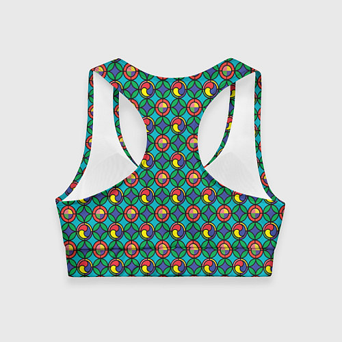 Женский спортивный топ Витраж / 3D-принт – фото 2