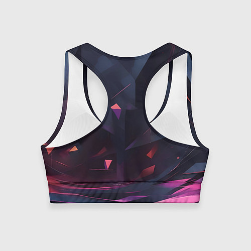 Женский спортивный топ Абстрактный вихрь / 3D-принт – фото 2