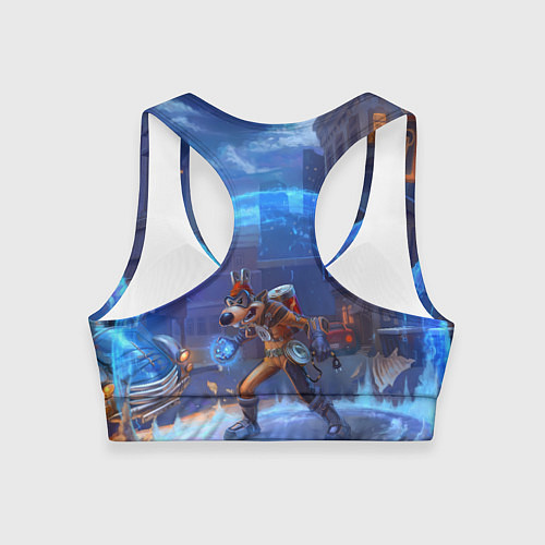 Женский спортивный топ Мегавольт / 3D-принт – фото 2