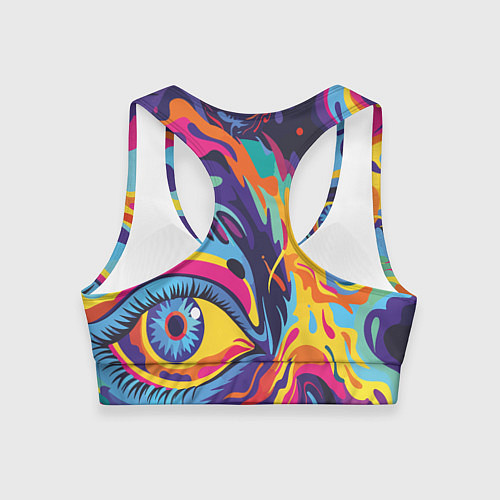 Женский спортивный топ Глаза вселенной / 3D-принт – фото 2